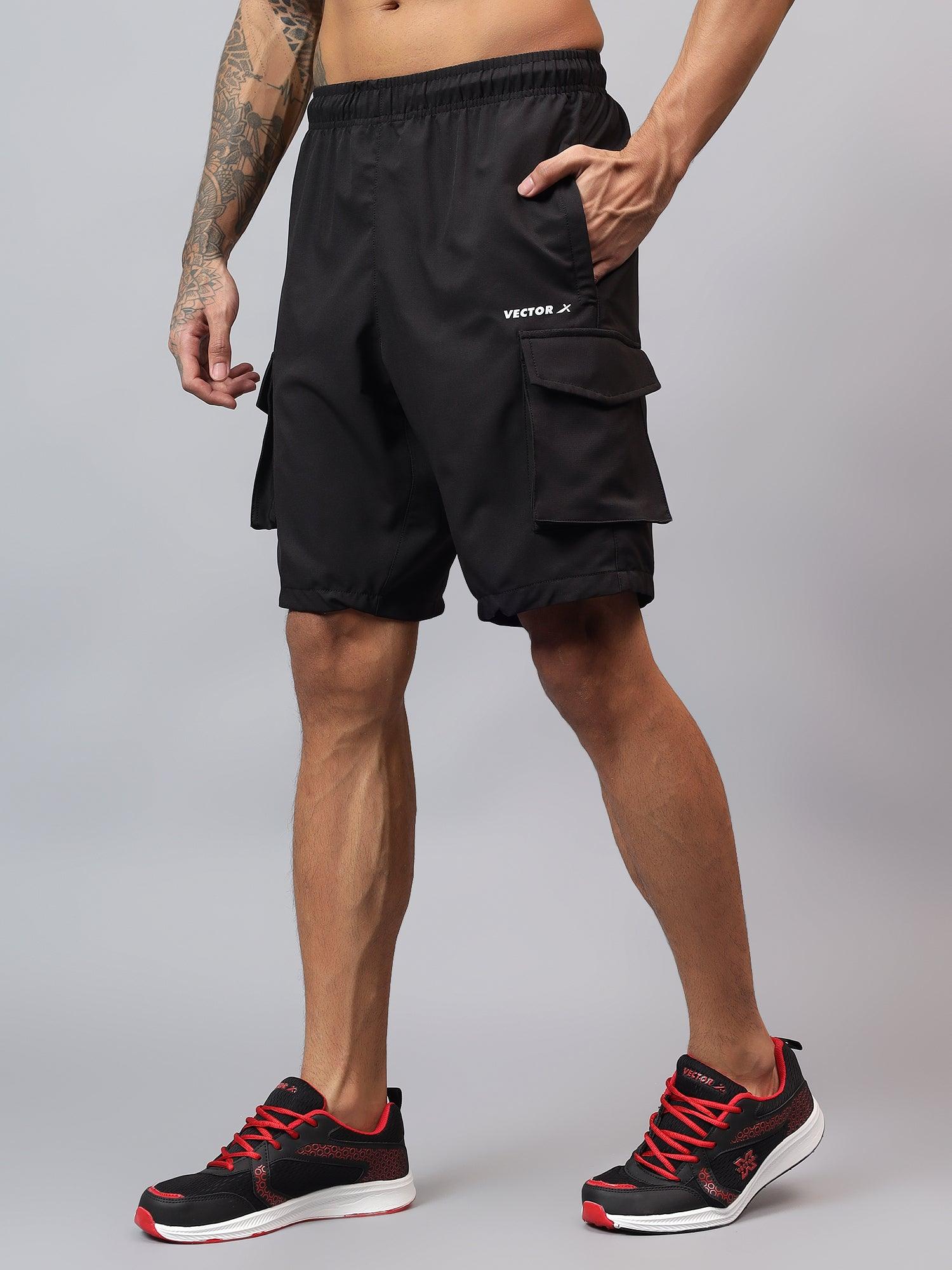 Running Men's Workout Shorts With Zipper Pockets Vector X