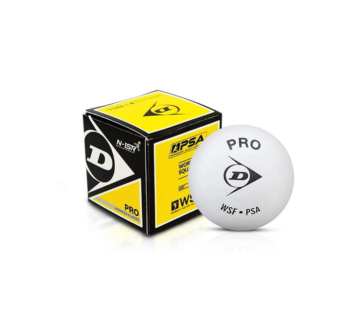 Dunlop D1Sb700118 White Pro Single Dot Squash Ball