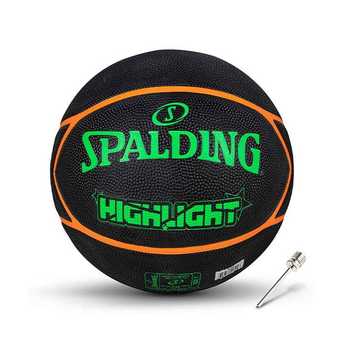 Spalding Panel Highlight Rubber Moulded Indoor/Outdoor Basketball wi