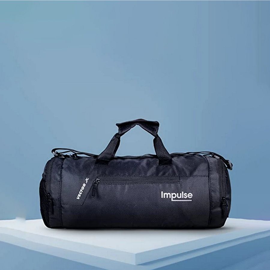 Vector X Gym Duffel 26L Sports Bag for Men and Women Polyester Large Compartment Front Utility Pocket Mesh Side Pocket Durable Base