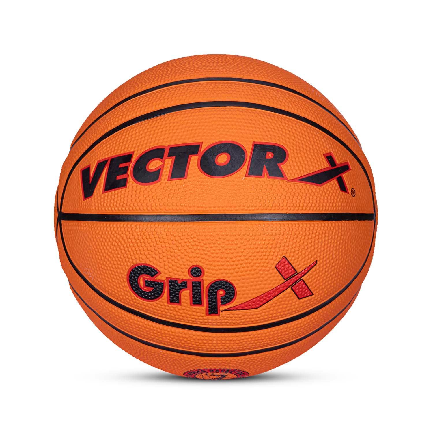 Vector X GRIP X Cellular 14 Panels Basketball with Free Air Needle (Color Orange)