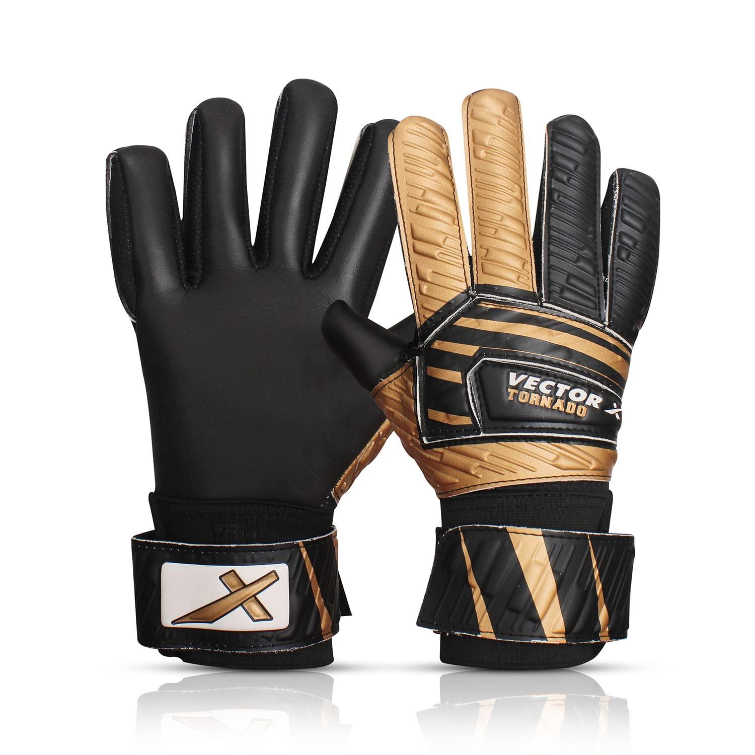 VECTOR X Torando Goalkeeping Gloves (Black, Gold) – Vector X