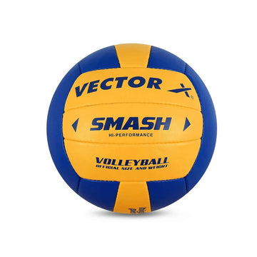Vector X Smash Hand Stitched PU Volleyball (18 Panels) (Yellow-Blue)