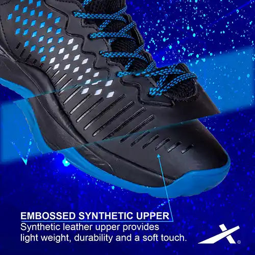 Vector X Cosmic Basketball Shoes with Spalding Rebound Basketball Combo for Men | Cushioned Non-Slip Outdoor Court Sneakers with Ankle Support