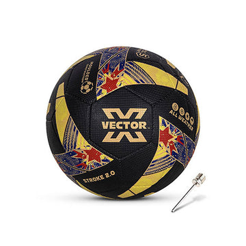 Vector X Stroke 2.0 Machine Stitched 32 Panel Football Rubber Moulded Soccer Ball with Air Pin|Indoor & Outdoor Ball|Training Practice Match Ball