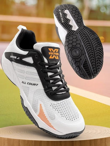 ALL COURT Knitted + TPU Fusing Upper, EVA Midsole, Rubber Sole Footwear sneakers Badminton Shoes For Men 