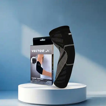Vector X Elbow Support Sleeve with Anti-Slip Compression | Tennis & Golf Elbow Pain Relief | Breathable Elbow Brace for Gym, Sports & Daily Use