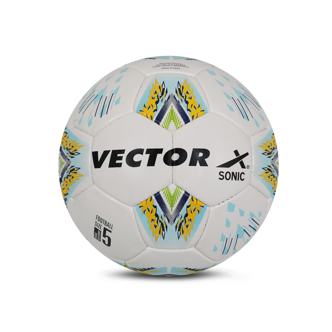Vector X 32 Panel Sonic PU Hand Stitched Indoor/Outdoor Football with Latex Bladder,Suitable for Match and Training for Adults 15+ Years
