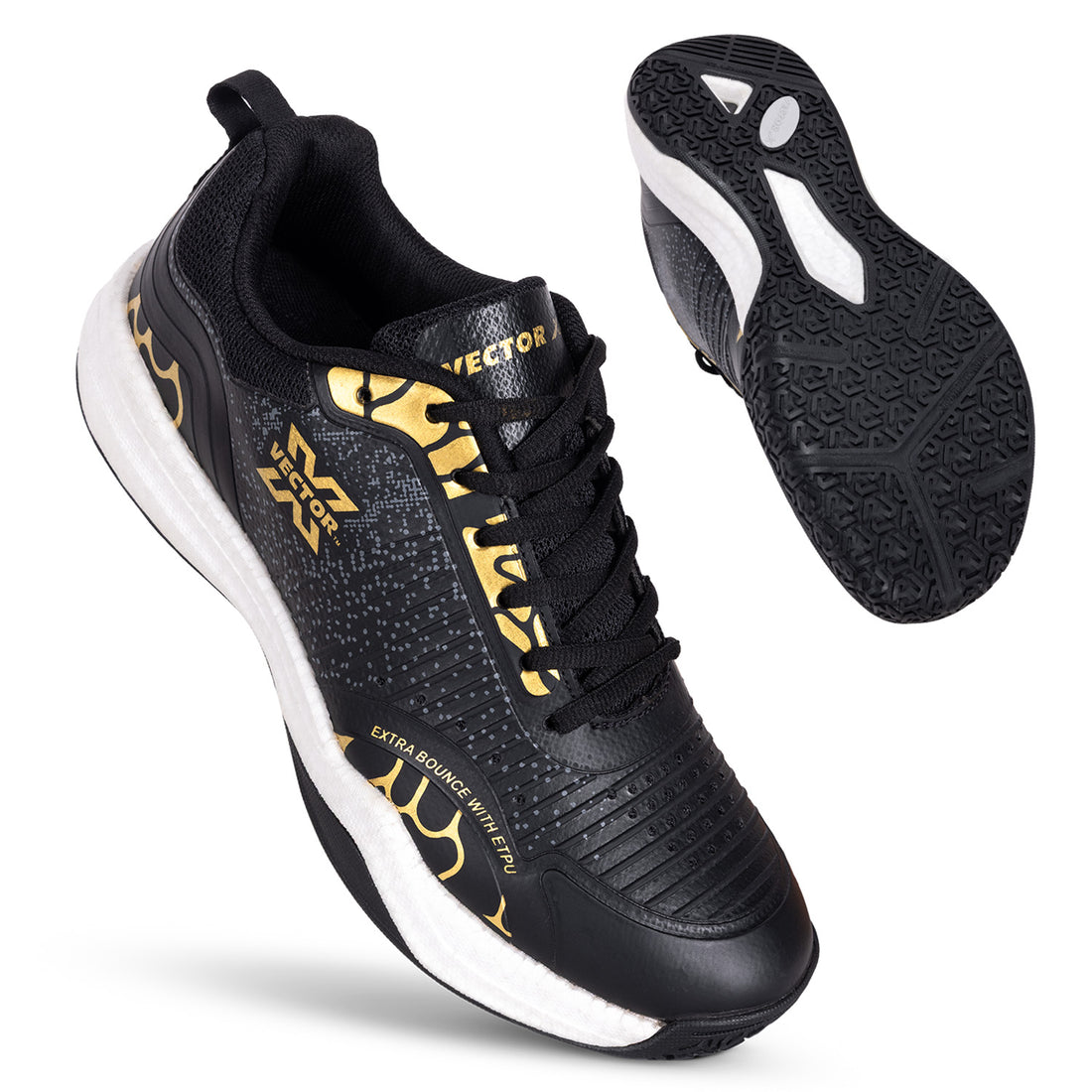 Vector X Supreme 2.0 Unisex Badminton Shoes|Indoor Outdoor Court Sneaker|Breathable Mesh with TPU Fusing Upper + Rubber Outsole for superior grip|Boots for Men Women Adult Youth