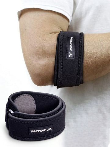 Vector X VNS-015 Tendonitis and tennis Elbow and Strap For Men and Women,Golfers,Elbow Counterforce Band For Tendon Pain Relief,Weightlifting, Having Elbow Strap with Compression Pad.