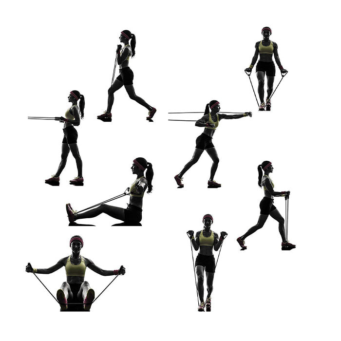 Vector X JF-1100 Resistance Tube with Foam Handles, Door Anchor for Exercise & Stretching, Suitable in Home & Gym Workout for Men & Women