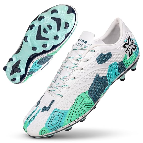 Vector X Breeze Pro Soccer Studs Fully Embossed Synthetic Upper|Double Colour TPU sole Football Shoes For Men
