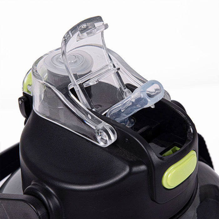 Vector X 1 Day 1 Bottle Gallon Plastic Large 3 Ltr Water Jug- with Time Marker|Non Slip Handle|Strong and Adjustable Strap|Durable Carry Handle| Reusable Gym Sports Outdoor|BPA-Free, Unbreakable, Freezer Safe (Black)