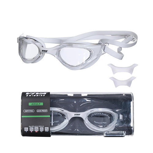 Viva Swimming Gravity Two Piece Professional Goggle with Addiional Nose Bridge Swim Goggle with Ultra Wide View Anti-Fog UV Protection for Professional Swimmers