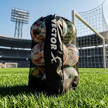 Vector X Sports Ball Bag + Large Storage For Carrying Upto 15 Balls (L Size) (9 Soccer Football Size 5 + 6 Basketball|Durable & Lightweight|Football, Basketball, Volleyball, Netball, Rugby, Beach Ball