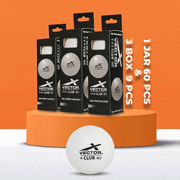 Vector X Club 1 Star Premium ABS Plastic Table Tennis Balls High Performance TT Balls for Professional Matches and Training Ideal for Adults & Kids