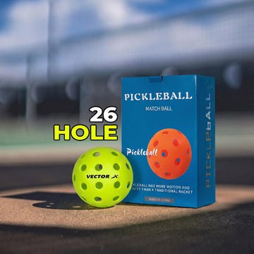 Vector X Outdoor Pickleball Balls Pack of 6 – High Bounce, True Flight, Durable 40-Hole Design for Recreational, Club & Tournament Play