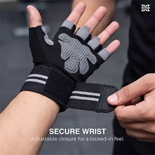 Vector X RIGOUR Workout Gloves for Men & Women | Weight Lifting, Gym Training, Cycling & Fitness Gloves with Anti-Slip Grip