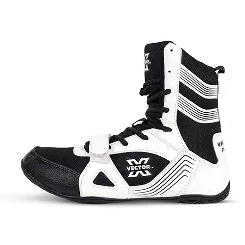 Vector X Pulse Weightlifting & Wrestling Shoes for Men | High-Ankle Gym, Powerlifting & Boxing Shoes | Non-Slip Rubber Sole, Breathable Mesh & Synthetic Upper