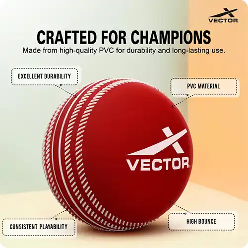 VECTOR X Wind Ball Cricket Synthetic Ball Pack of 6 | Soft Practice Cricket Balls for Coaching, Backyard Games & Training