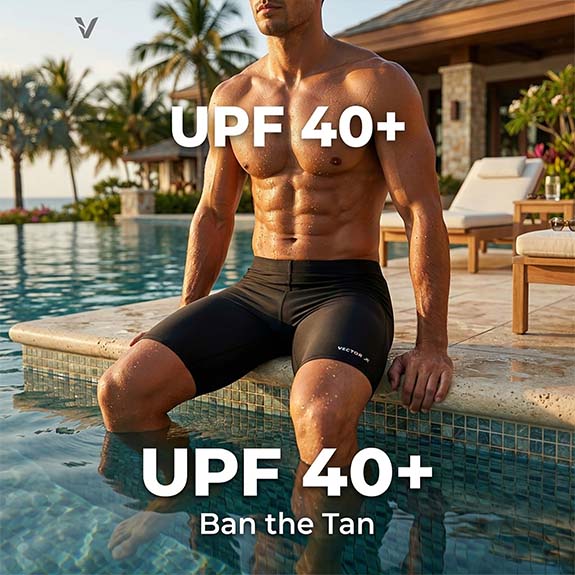 VECTOR X OMS-417 Mens Swim Shorts Reversible Black