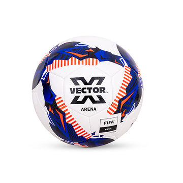 Vector X Arena Soft Shiny PU Hand Stitched FIFA Basic Approved Indoor/Outdoor Water-Resistant Football with Latex Bladder, Suitable for Match and Training for Adults 15+ Years