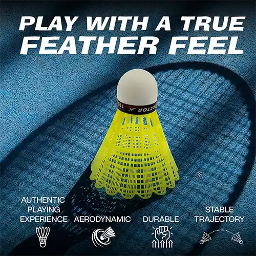 VECTOR X SC-110 Badminton Shuttlecock With EVA Base Durable Lightweight Shuttle Pack of 10 Pcs