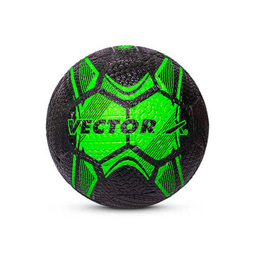 Vector X Street Soccer Rubber Moulded Indoor/Outdoor Water-Resistant Football + Pump with Butyl Bladder, Size 5, Suitable for Match and Training for Adults 15+ Years