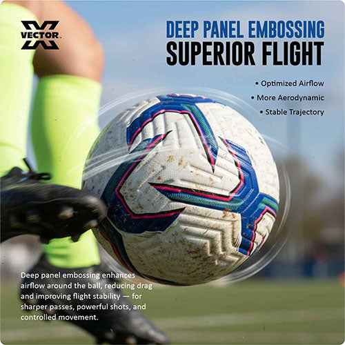Vector X Elite NX Thermo Bonded Football Size 5 – Seamless PU Match Ba