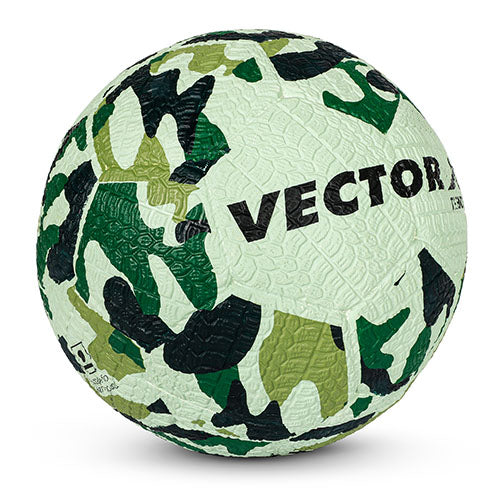 Vector X Trendy Rubber Moulded Tyre Texture Indoor/Outdoor Futsal Football with Latex Bladder, Green, Size 5, Suitable for Match and Training for Adults 15+ Years + Free Air Needle Suitable For hard