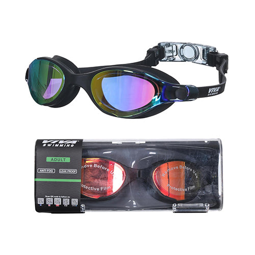 Viva Swimming Furious Swim Goggle Wide View Anti-Fog & Leak Proof with Color Box for Protection Swimming Accessories Goggle With Silicone Strap Swim Glasses
