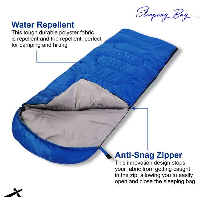 Vector X Lightweight Camping Sleeping Bag 180 x 75 cm | Water-Resistan