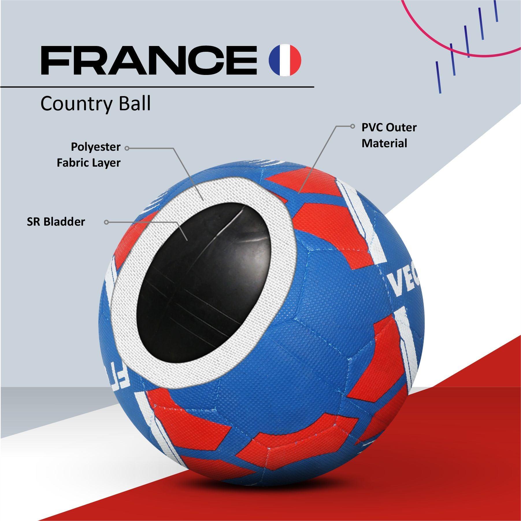 VECTOR X France Rubber Moulded Football – Durable Training