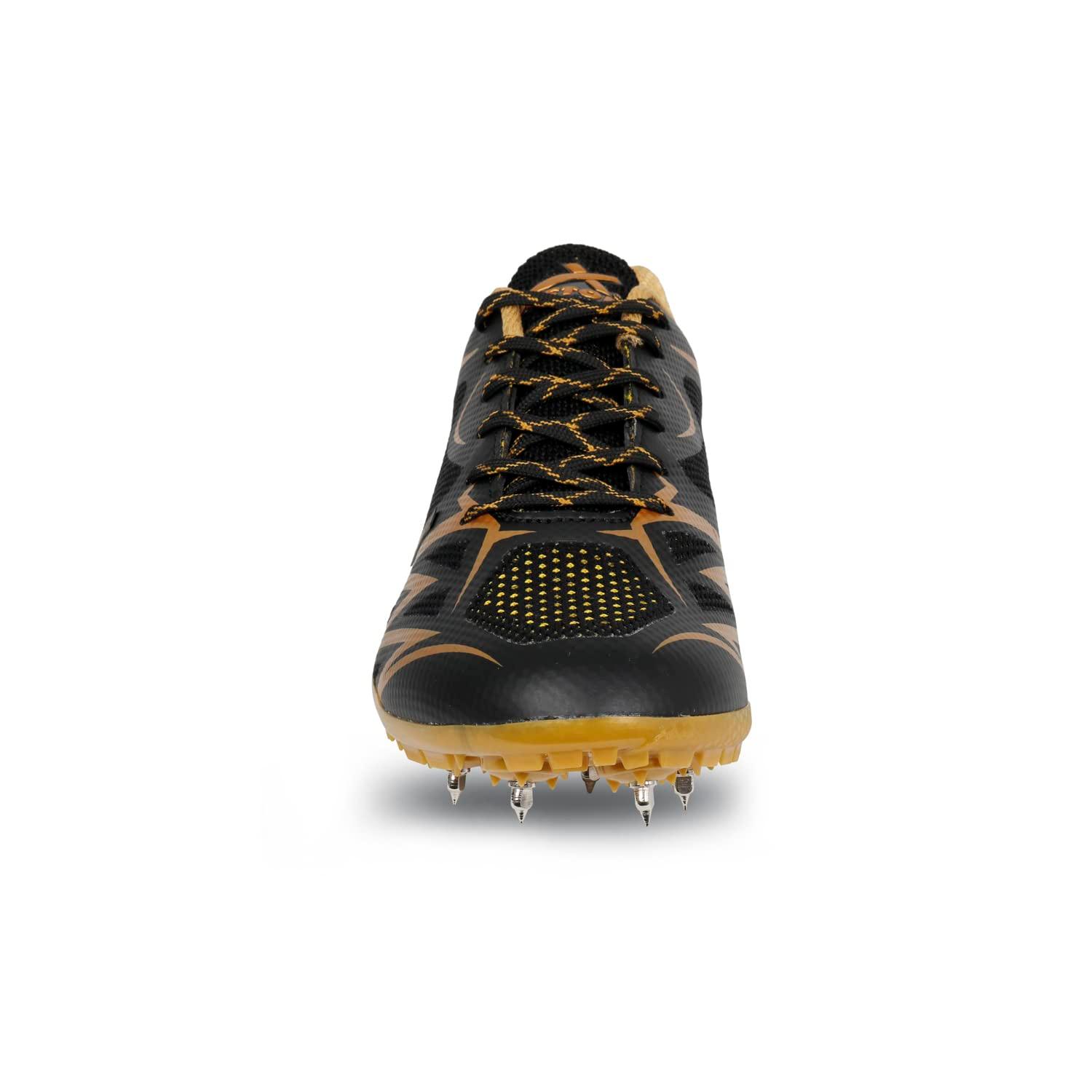 nike black and gold track spikes