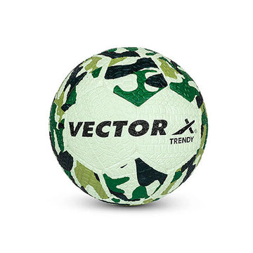 Vector X Trendy Rubber Moulded Tyre Texture Indoor/Outdoor Futsal Football with Latex Bladder, Green, Size 5, Suitable for Match and Training for Adults 15+ Years + Free Air Needle Suitable For hard