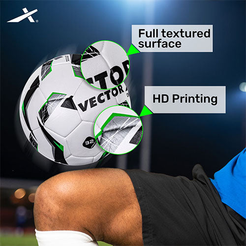 Vector X Orion TPU with SR Bladder Machine Stitched Indoor Outdoor Water-Resistant Football + Pump + Free Air Needle, Suitable for Match and Training  Adults 15+ Years Boys Size 5