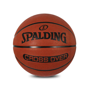 Spalding Crossover Rubber Moulded Indoor/Outdoor Basketball With Rubber Bladder, Brick, (Suitable for Practice/Match/Training) + Free Air Needle
