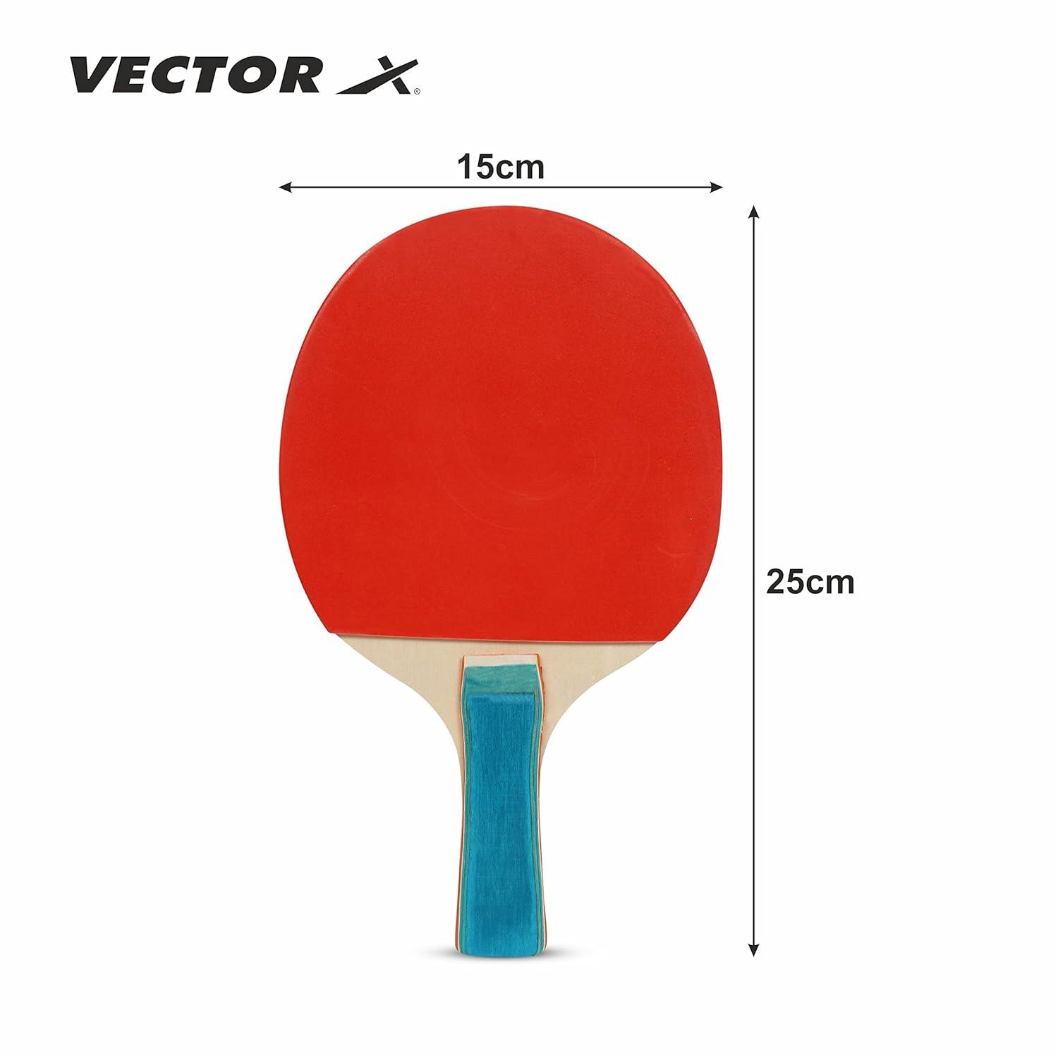Fever Tech Table Tennis Racket VECTOR X Table Tennis Racquets Set with Portable Net | 2 Table Tennis ...