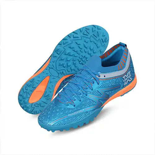 VECTOR X Thunderbolt Football Turf Shoes for Men & Women | 3D Textured Upper, EVA Cushioning, High-Grip Rubber Sole | Indoor & Outdoor Artificial Ground Training Shoes