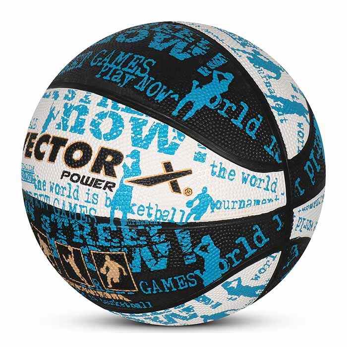 Vector X Power Rubber Moulded Indoor/Outdoor Basketball with Butyl Bladder|(Suitable for Practice/Match/Training) + Free Air Needle