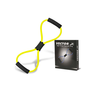 Vector X Resistance Bands, Figure 8 Exercise Bands Thermoplastic Elastomer Rubber (TPER) Material for Stretching Arms, Chest Expander, Yoga Gym Fitness Pulling Rope|Toning Tube|Gym Exercise for  Equipment for Home Workout|Ideal for Men & Women