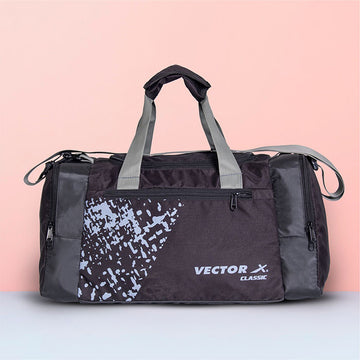 Vector X Classic BFI Approved Adjustable Shoulder Bag for Men - Duffle Gym, Fitness, Carry, Sports & Travel Bag - Sports Kit