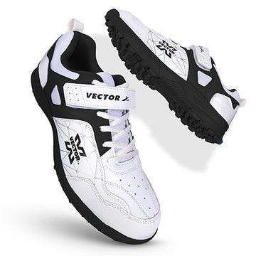 Vector X Bouncer 2.0 Cricket Shoes for Men's - Fast Strap Sporty Synthetic Breathable Upper with Ventilation Holes|PVC Sole Stud, Lightweight, Comfortable & Durable Shoe for All Rounder Performance