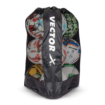 Vector X Sports Ball Bag + Large Storage For Carrying Upto 15 Balls (L Size) (9 Soccer Football Size 5 + 6 Basketball|Durable & Lightweight|Football, Basketball, Volleyball, Netball, Rugby, Beach Ball