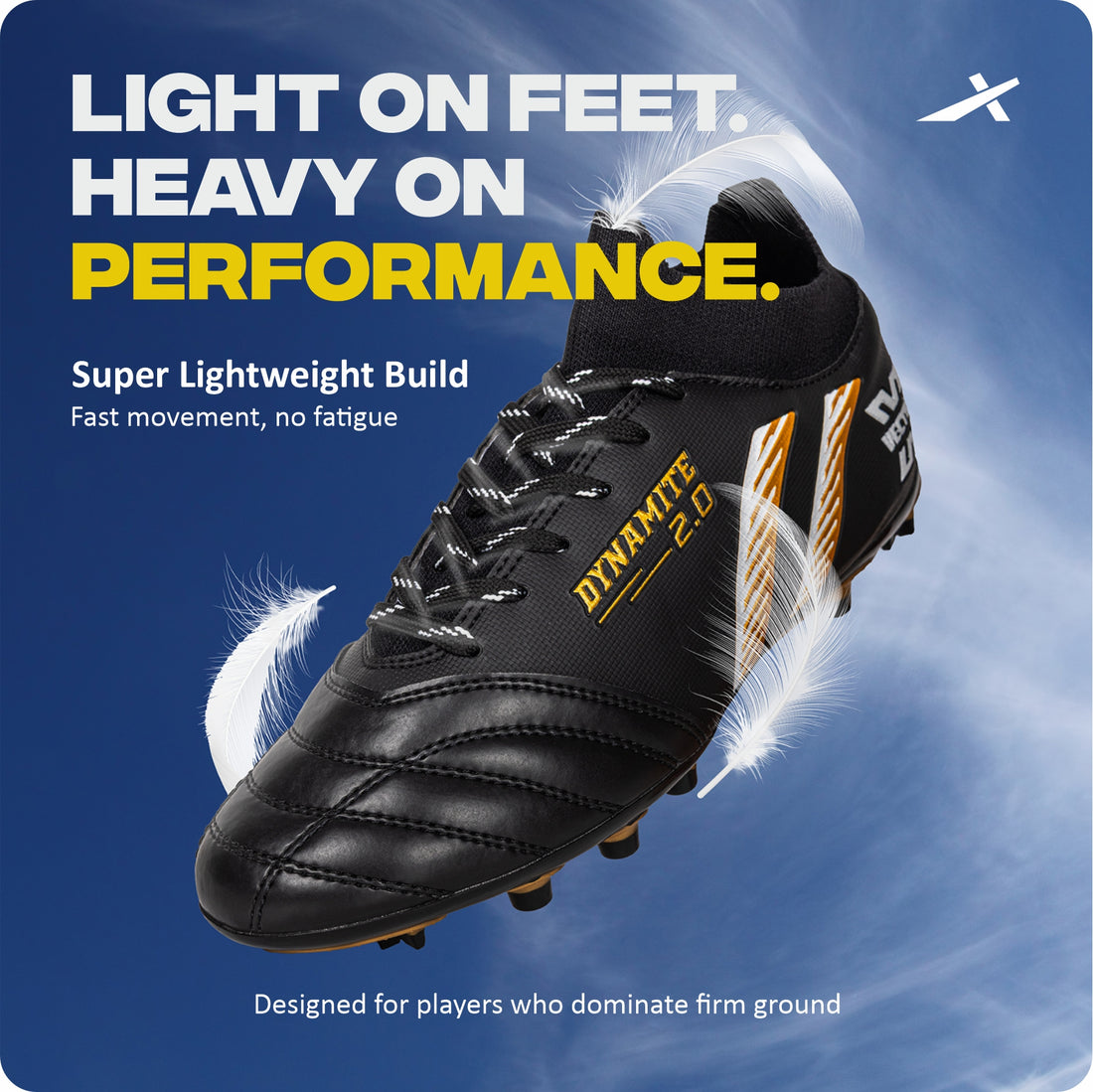 Vector X Dynamite 2.0 Unisex Lightweight Synthetic Upper Football Shoes with Durable TPU Sole|Men’s Sports & Outdoor Training Athletic Footwear for Practice & Play