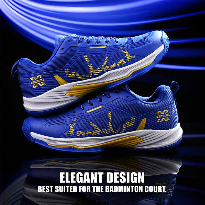 Vector X COURT STAR Badminton all Rounder Shoes with Elegant Style Breathable Mesh + TPU Film Upper|Rubber Outsole, Lightweight & Comfort Indoor Sports Shoe for boys men women Adult Youth