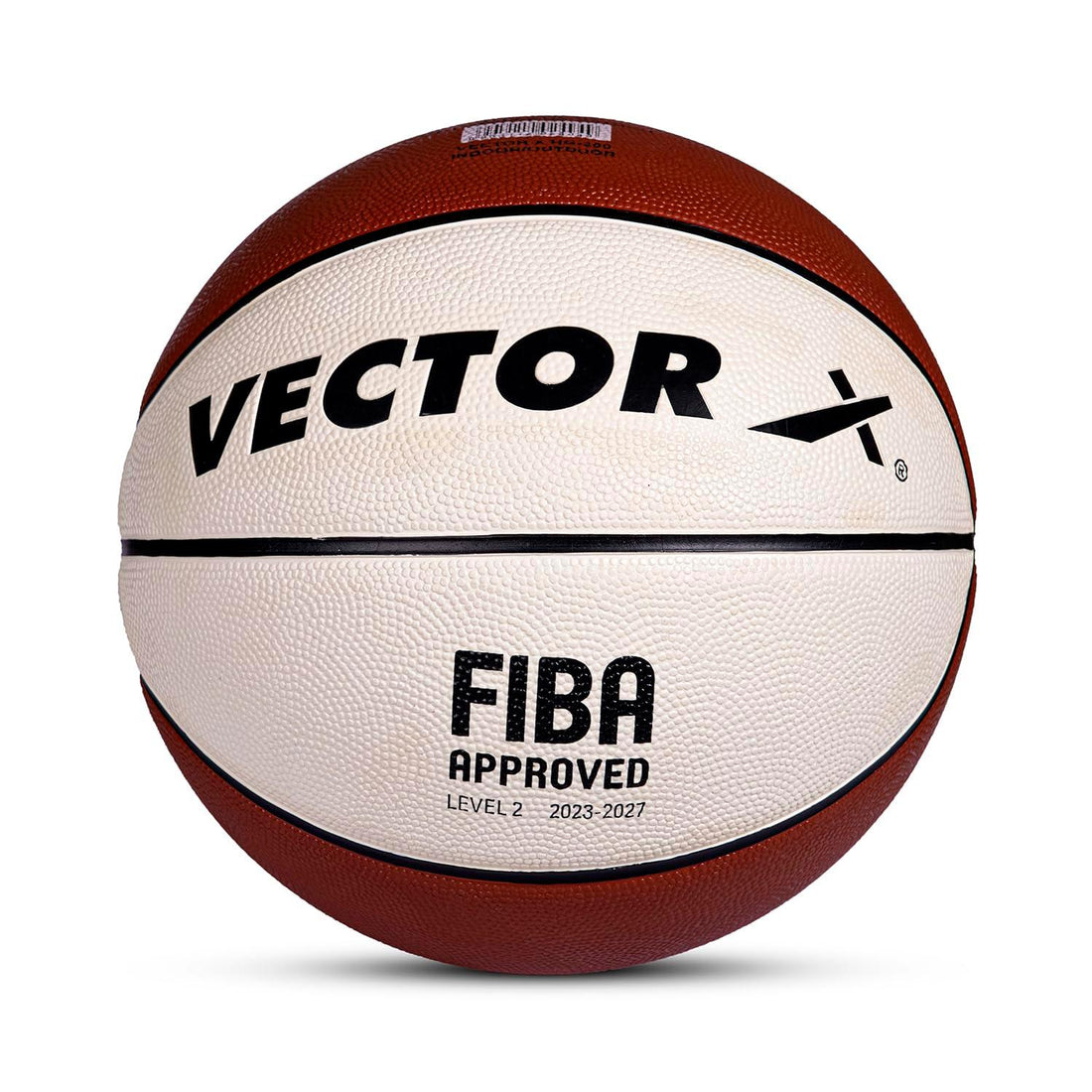 VECTOR X HG-200 FIBA Approved Basketball with Free Air Needle Moulded Tacky Rubber (Color : Brown-Cream) Size: 7