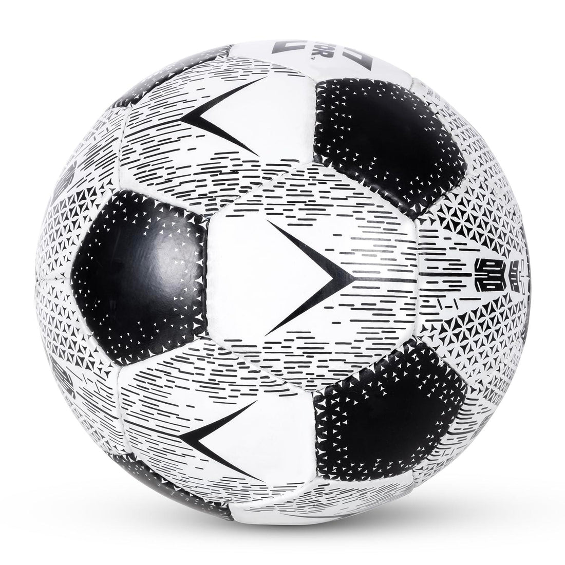 Vector X Black & White Football/Rubberized Hand Stitched Football/32 Panel/Suitable for Hard Ground Without Grass/Training Football/for Men/Women/Size - 5 (Black/White)
