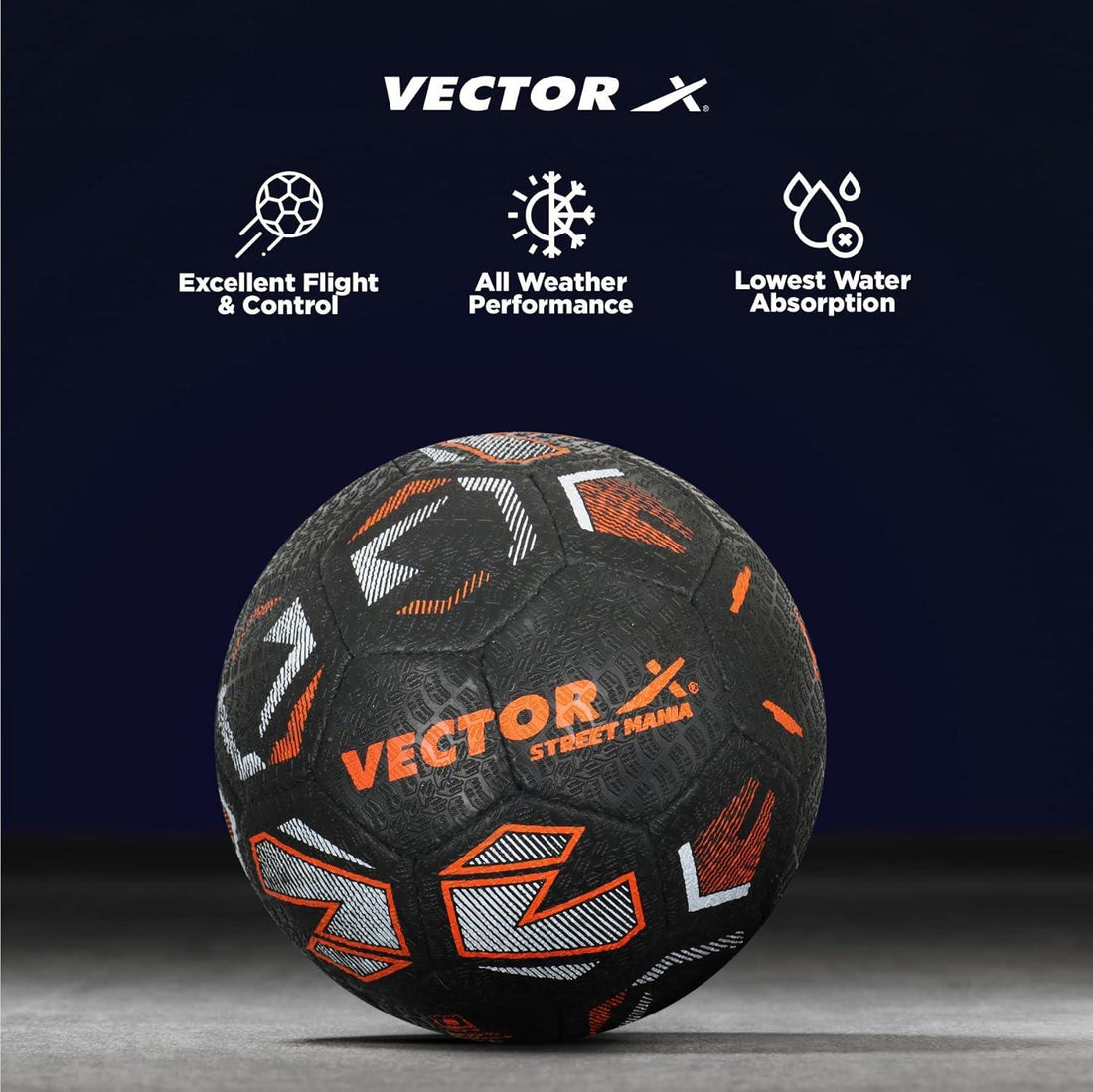 VECTOR X STREET-MANIA Football - Size: 5 (Pack of 1)