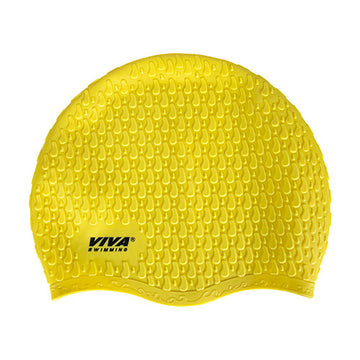 Viva Swimming Silicone Stretchable & Comfortable Swim Cap For Long Hair Cover, Tear-Proof Design Head Cap